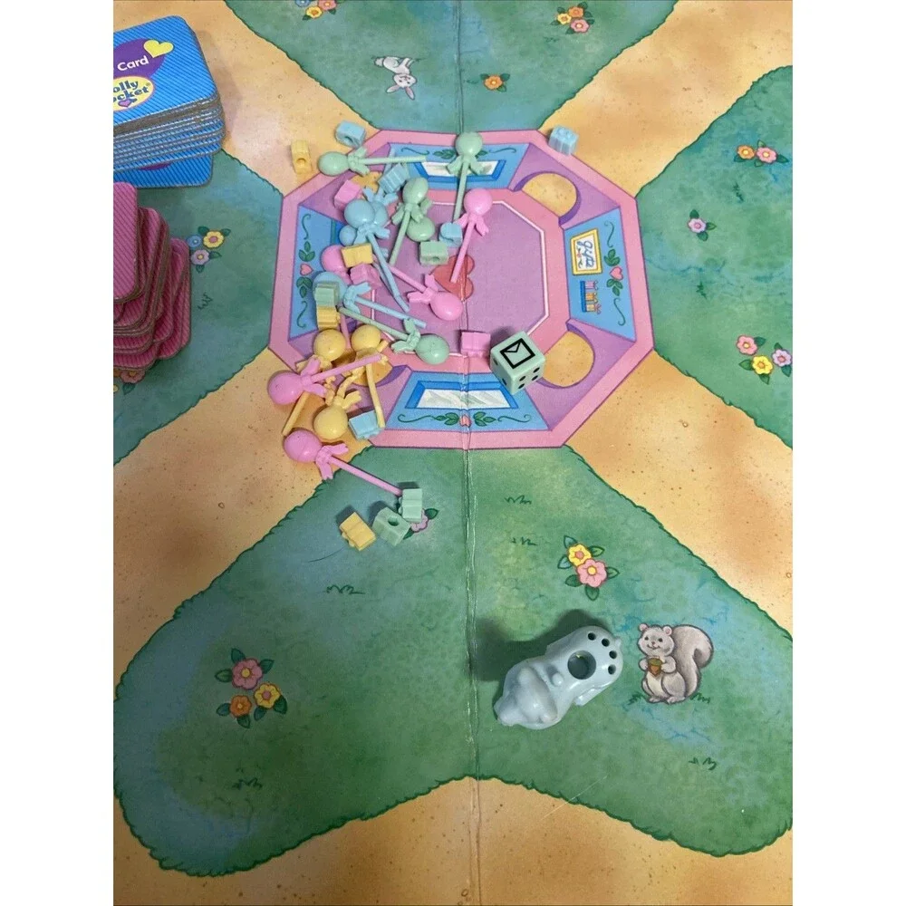 Vintage Polly Pocket Doll Party Board Game RoseArt 1994, Incomplete